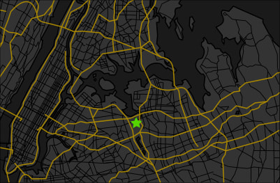 A map that highlights Flushing Meadows Corona Park in Queens, New York.